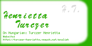 henrietta turczer business card
